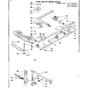 Kenmore 1197487810 oven and top burner section diagram