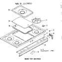 Kenmore 1197498310 main top section diagram