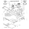 Kenmore 1199027520 main top and oven units diagram