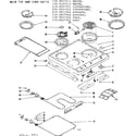 Kenmore 1199027542 main top and oven units diagram
