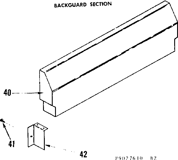 Kenmore 1199027610 backguard section diagram