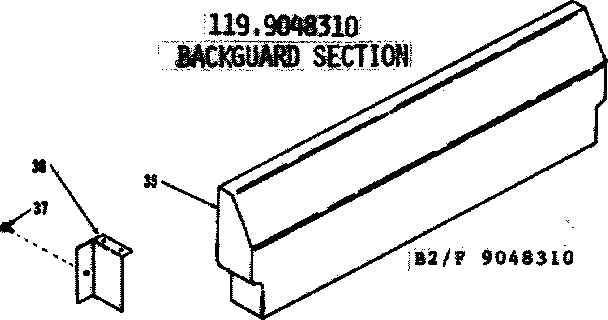 Kenmore 1199048310 backguard section diagram