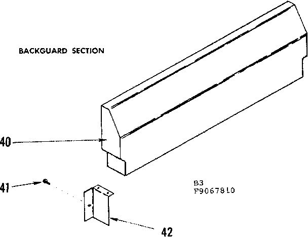Kenmore 1199067810 backguard section diagram