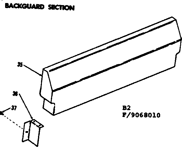 Kenmore 1199068010 backguard section diagram