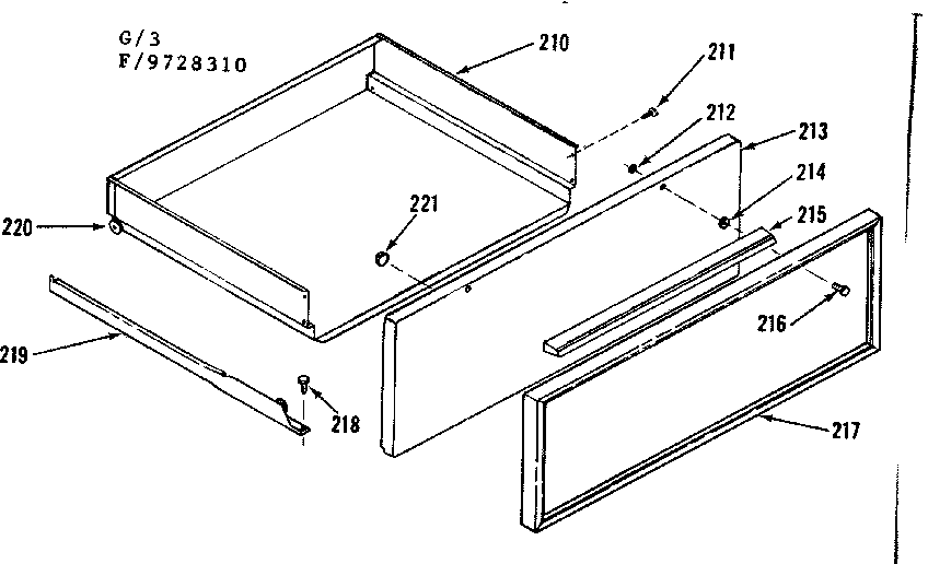 Kenmore 1199728310 storage drawer diagram