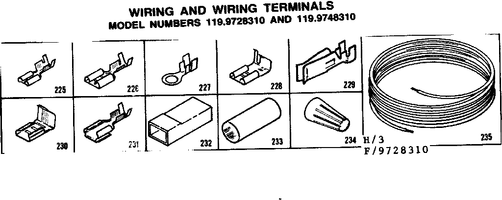 Kenmore 1199728310 wiring and wiring terminals diagram