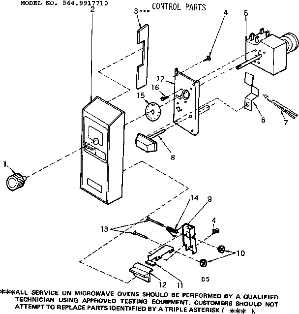Kenmore 5649917710 cavity parts diagram
