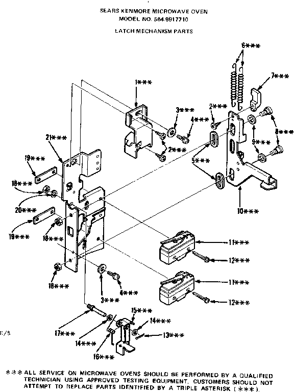 Kenmore 5649917710 door parts diagram