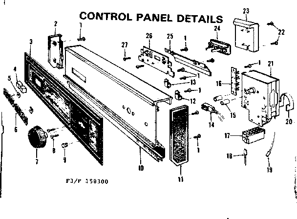 Kenmore 587715830 control panel details diagram