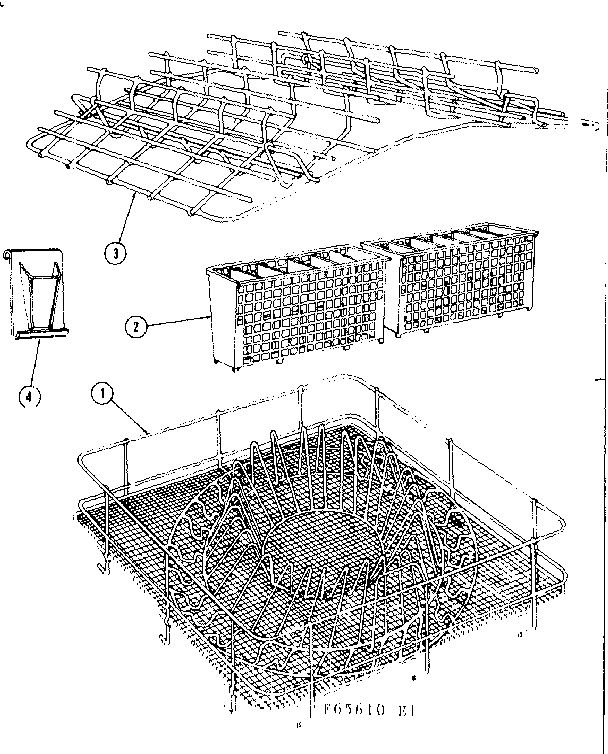 Kenmore 58765610 rack assemblies diagram