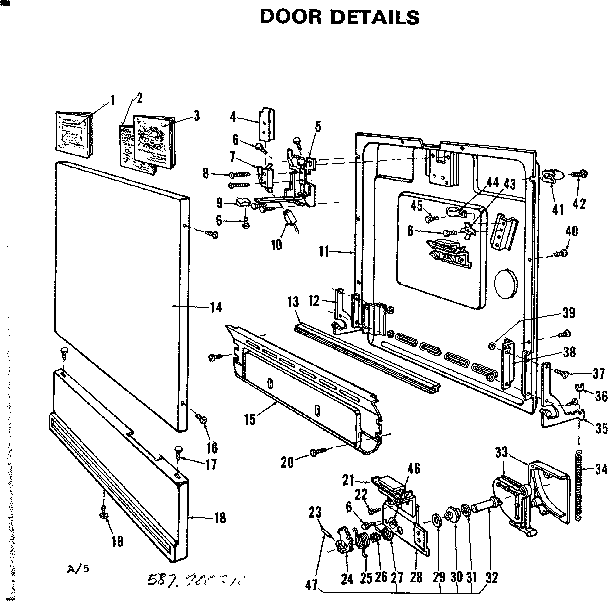 Kenmore 587700210 door details diagram
