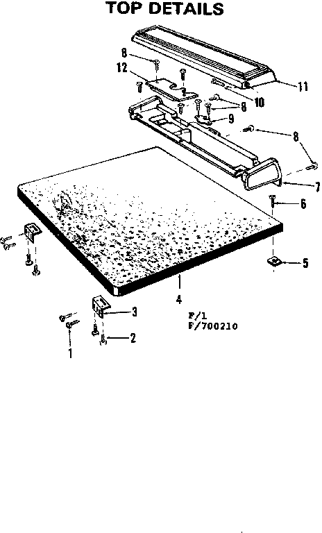 Kenmore 587700210 top details diagram