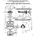 Kenmore 587700513 motor heater  spray arm details diagram