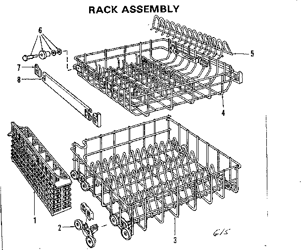 Kenmore 587700514 rack assembly diagram