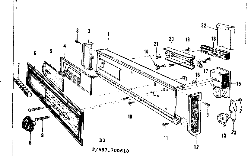 Kenmore 587706100 control panel details diagram