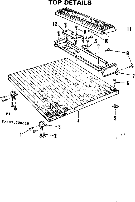 Kenmore 587706100 top details diagram