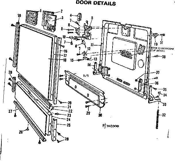 Kenmore 587702000 door details diagram