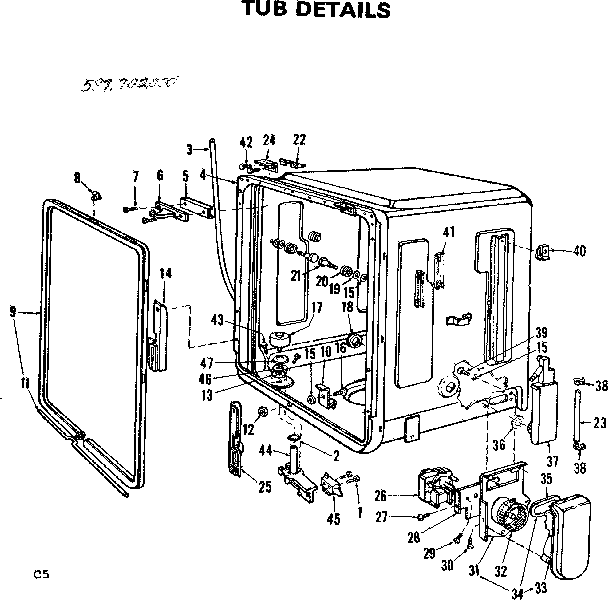 Kenmore 587702000 tub details diagram