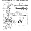 Kenmore 587703100 motor,heater,& spray arm diagram