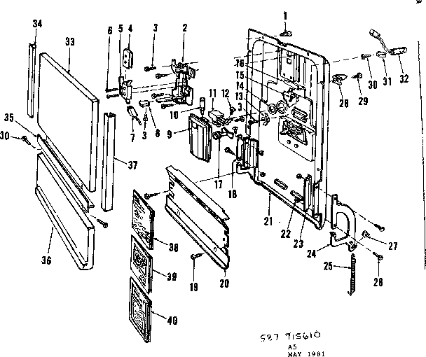 Kenmore 587715610 door diagram