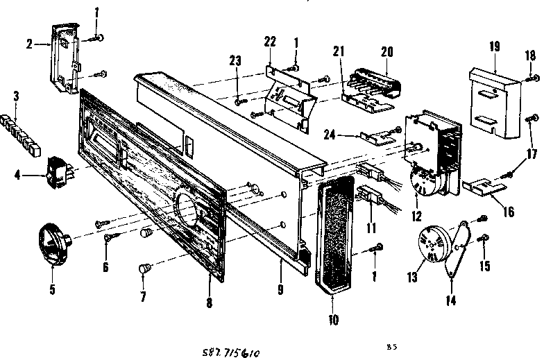 Kenmore 587715610 control panel diagram