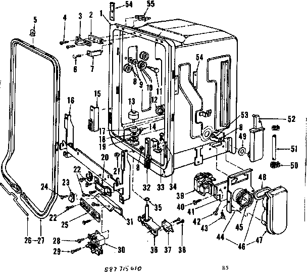 Kenmore 587715610 tub assembly diagram