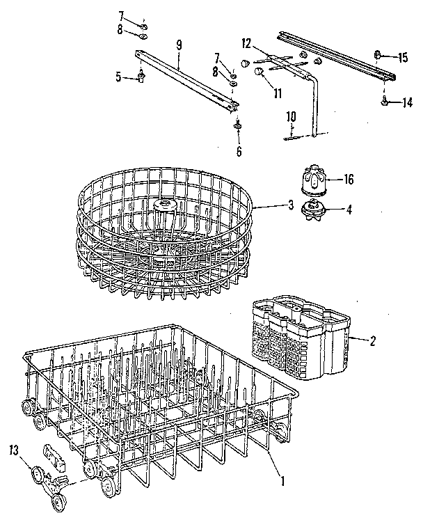 Kenmore 587720315 rack assemblies diagram