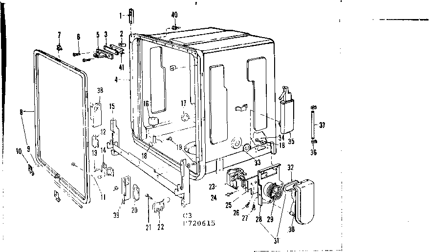 Kenmore 587720615 tub details diagram