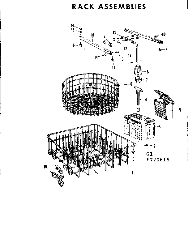 Kenmore 587720615 rack asm diagram