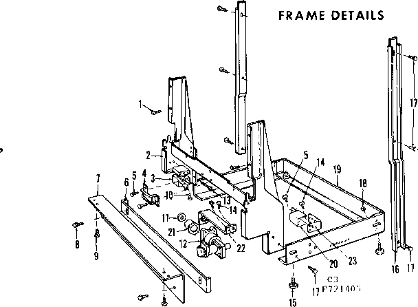 Kenmore 587721405 frame details diagram