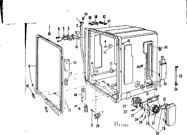 Kenmore 587721505 tub details diagram