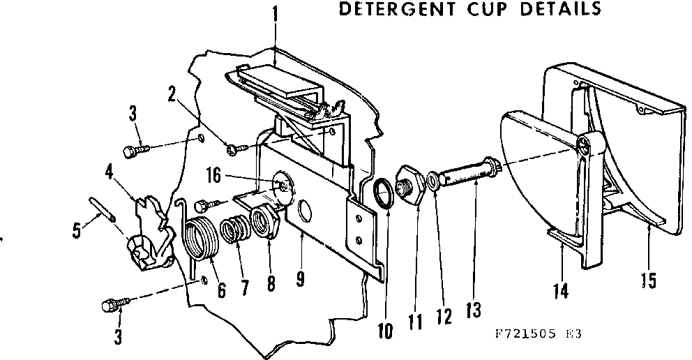 Kenmore 587721505 detergent cup details diagram