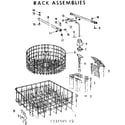 Kenmore 587721505 rack assemblies diagram