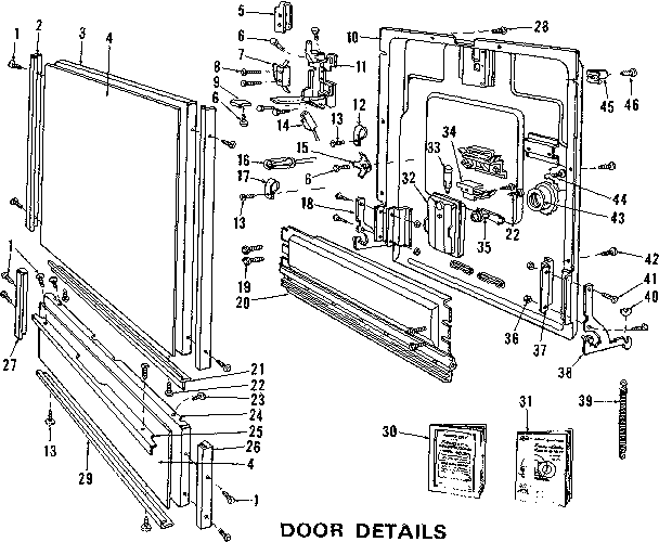 Kenmore 587735800 door diagram