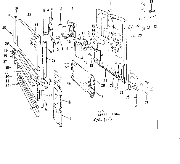 Kenmore 587736710 door details diagram