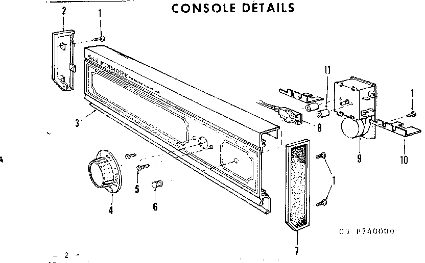 Kenmore 587740000 console details diagram