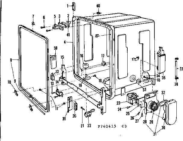 Kenmore 587740415 tub details diagram