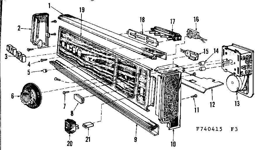 Kenmore 587740415 console details diagram