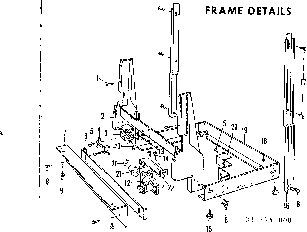 Kenmore 587741000 frame details diagram