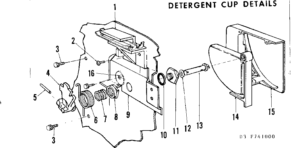 Kenmore 587741000 detergent cup details diagram