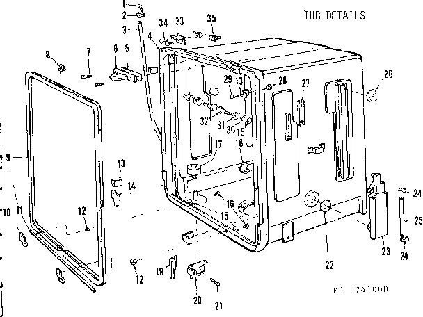 Kenmore 587741000 tub details diagram