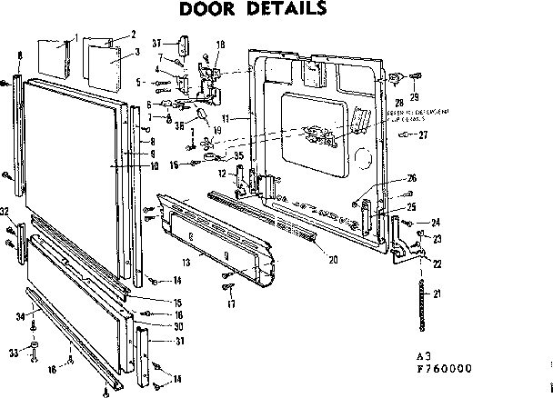 Kenmore 587760000 door details diagram