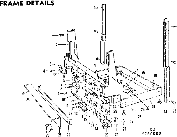 Kenmore 587760000 frame details diagram