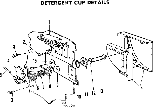 Kenmore 587760000 detergent cup details diagram