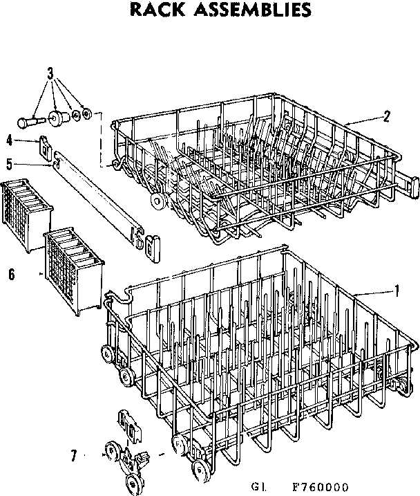 Kenmore 587760000 rack assemblies diagram