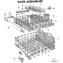 Kenmore 587760612 rack assemblies diagram