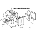 Kenmore 587761203 detergent cup details diagram
