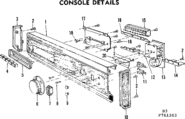 Kenmore 587761304 console details diagram
