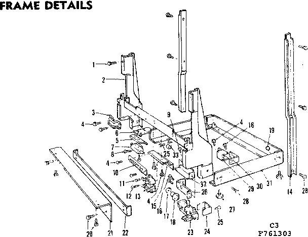 Kenmore 587761304 frame details diagram