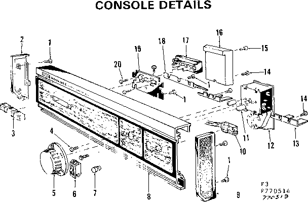 Kenmore 587770513 console details diagram